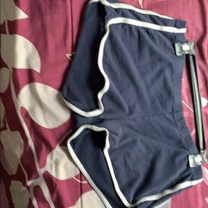 Regular black blue pajamas shorts